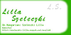 lilla szeleczki business card